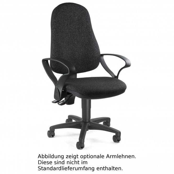 Bürodrehstuhl ohne Armlehnen, höhenverstellbar 42-55 cm,